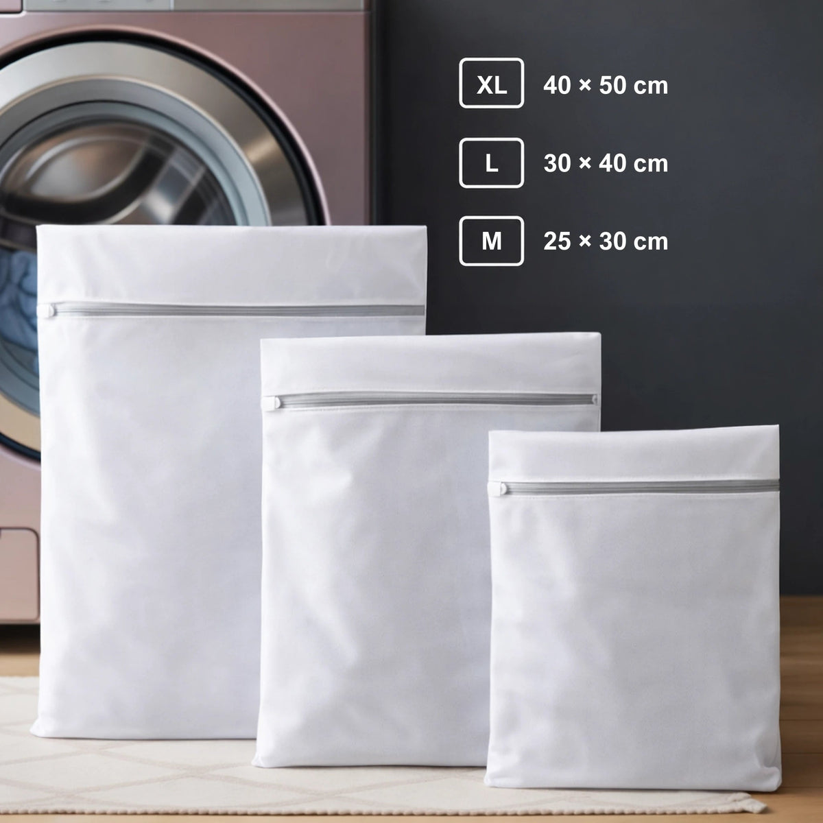 KAVAREL laundry bags, pack of 3 in sizes XL, L and M