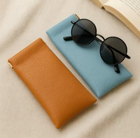 Set of 2 Leather Travel Pouches