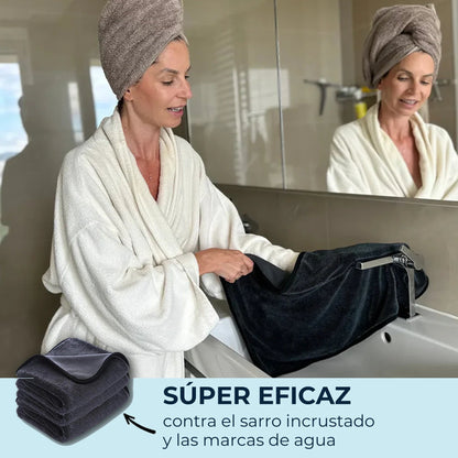 Super effective against stuck-on hard water buildup and water spots